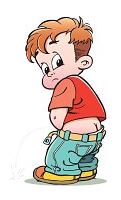 child pees