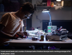 13 YEAR OLD INVENTS BRAILLE PRINTER