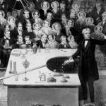 Michael Faraday lecturing at the Royal Institution