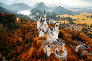 Neuschwanstein Castle -picture taken by a drone