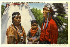 Indian Family Cherokee Indian Reservation